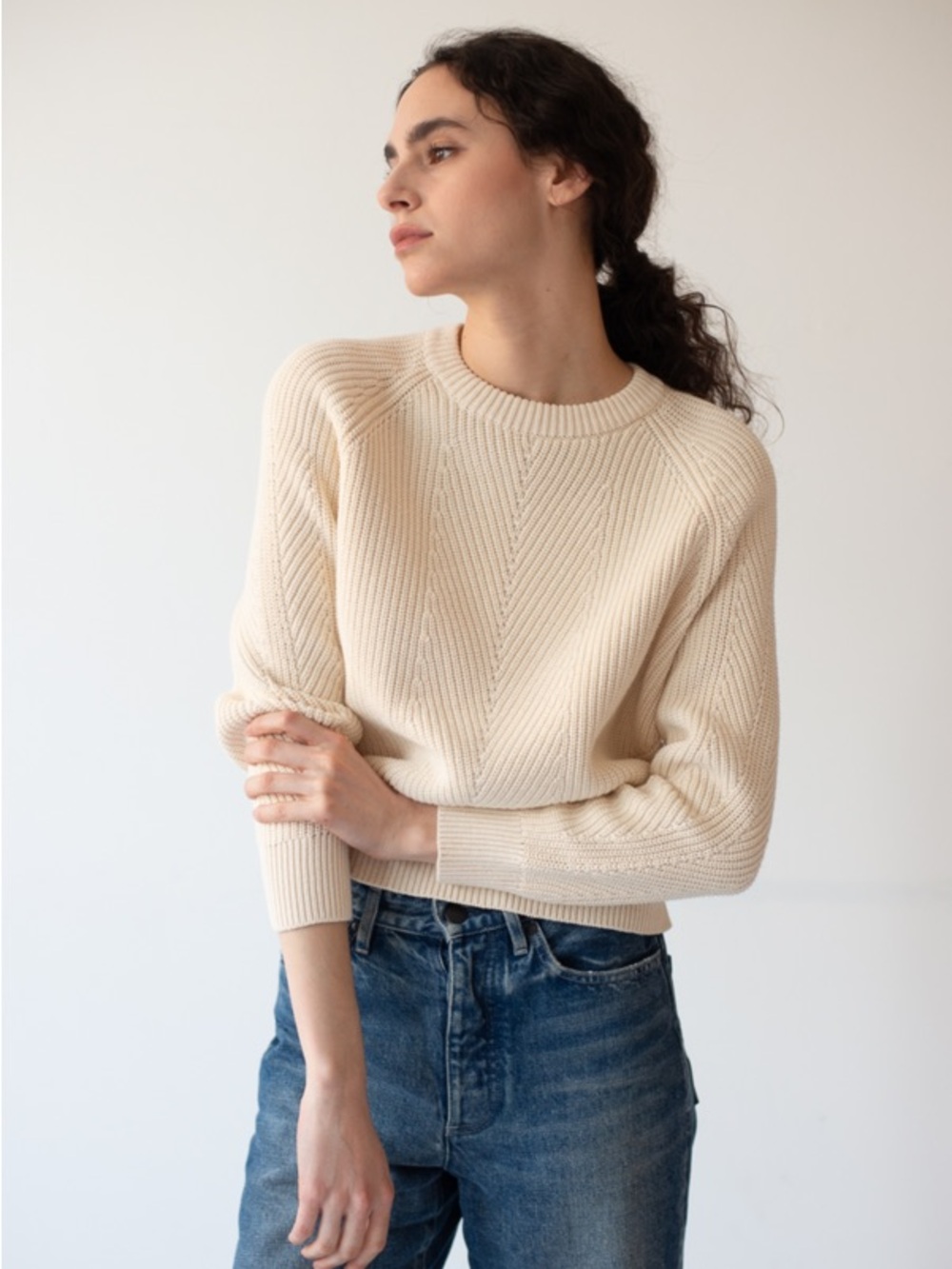 Demylee Washed Cotton Chelsea Sweater